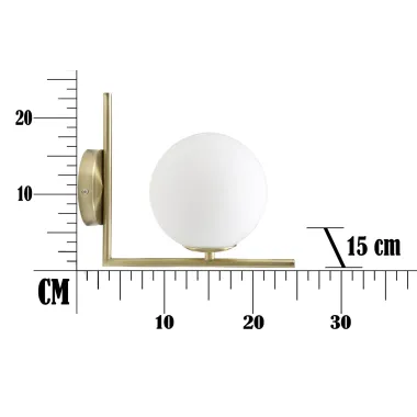 LAMPA ŚCIENNA GLAMY 15 25 22 cm
